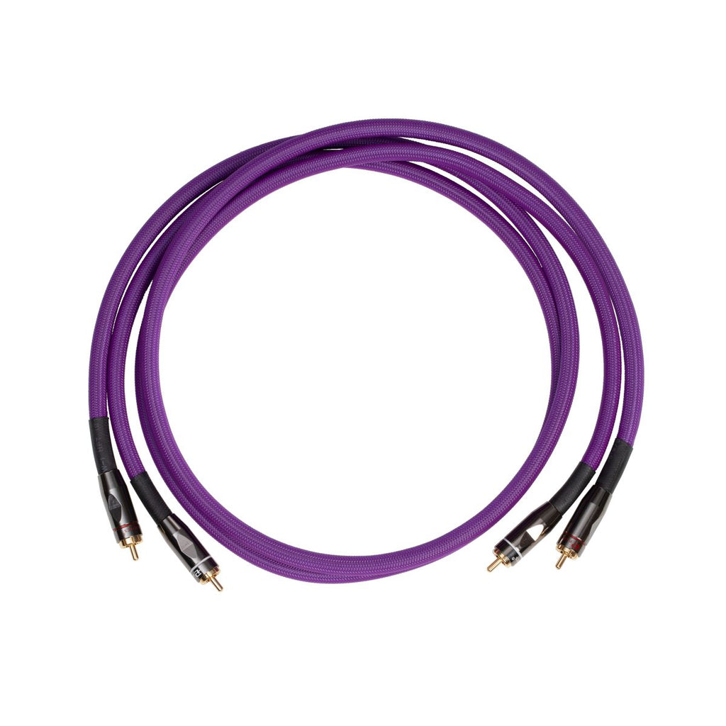 Silver Plated - Copper Unbalanced RCA Interconnects (Amethyst Range) 1 x Pair