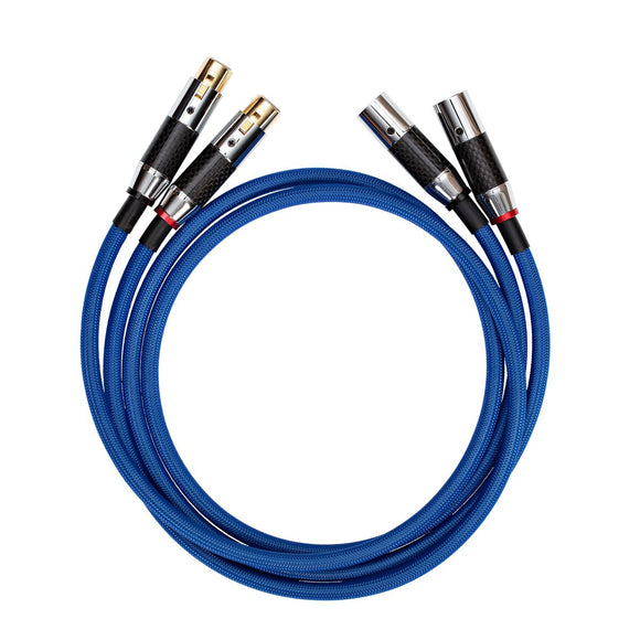 PURE FINE SILVER - Balanced XLR Interconnect Cables (Sapphire Range) 1 x Pair